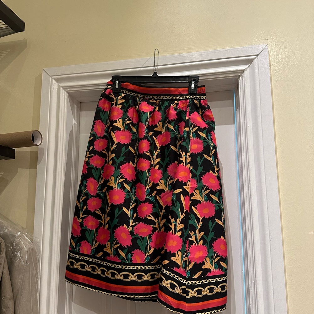 Floral midi skirt